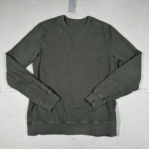 Vuori Crewneck Sweatshirt Mens M Olive Green Gray Long Sleeve Heavyweight V280